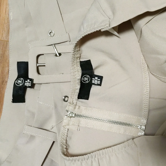 Missguided Beige Tie Tube Top and Shorts Coord Set - Picture 4 of 8